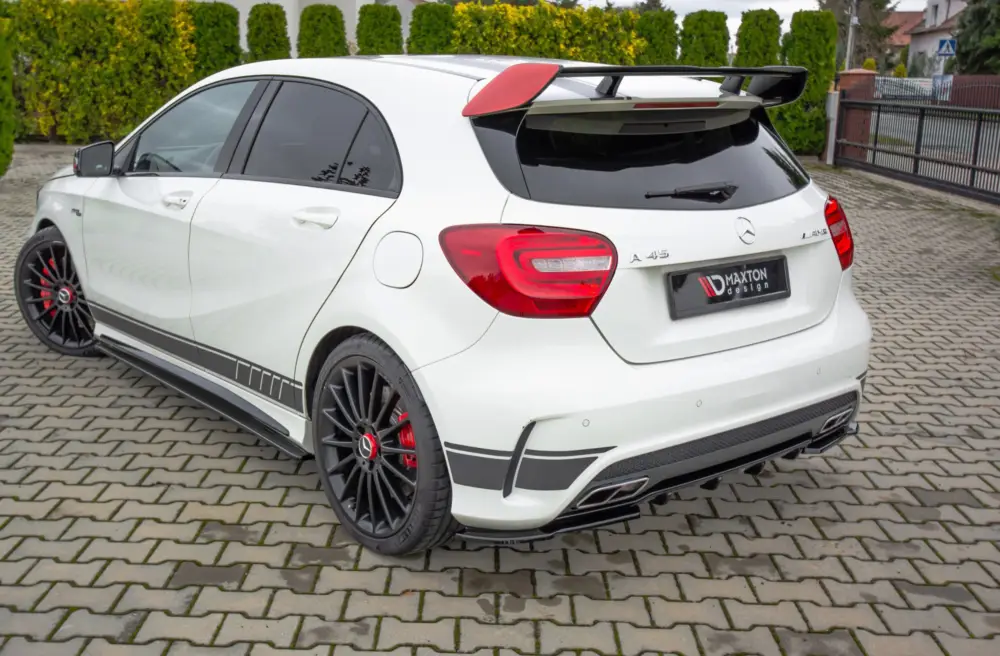 Jen Po Omezenou Doba Maxton Design boční difuzory pod zadní nárazník pro Mercedes třída A W176/AMG, černý lesklý plast ABS, A45 AMG
