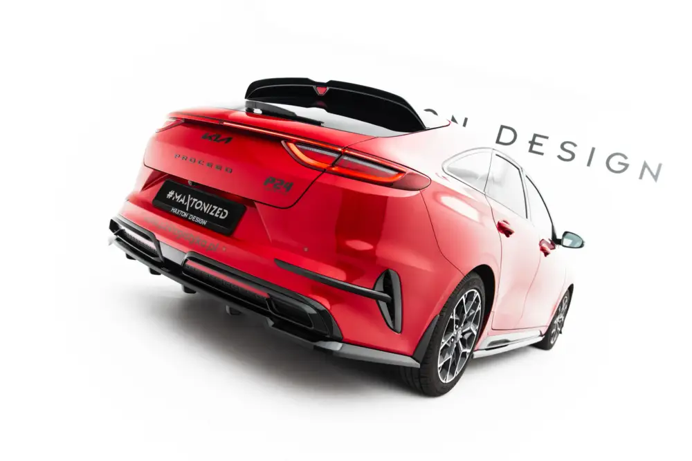 Maxton Design prodloužení spoileru pro Kia Cee'd Mk 3/ProCeed GT, černý lesklý plast ABS Vysoce Kvalitní