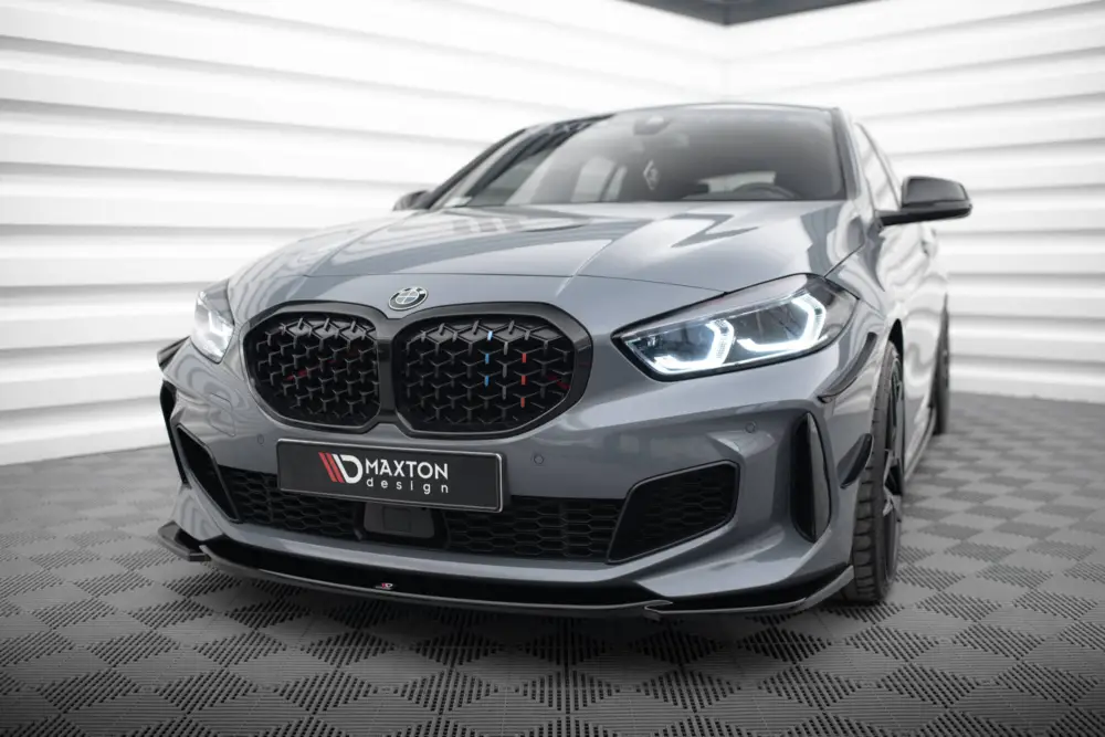 Novinka Maxton Design spoiler pod přední nárazník ver.3 pro BMW řada 1 F40, černý lesklý plast ABS