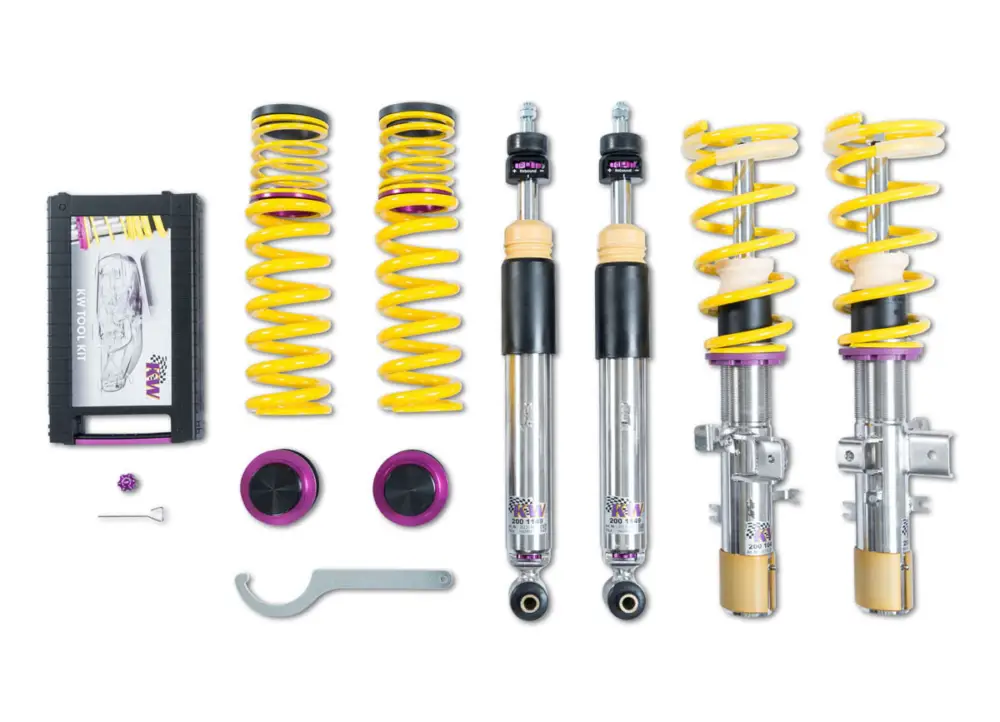 Expresní Doručení Výškově stavitelný podvozek KW V3 s obousměrně nastavitelnou tuhostí pro BMW řada 3 Coupe (E92) max zatížení PN do 1035 kg