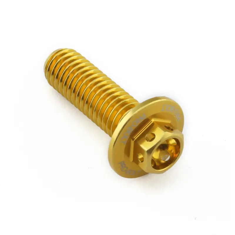 Pro-Bolt hliníkový šroub s šestihrannou hlavou 16 mm, závitem M8 x 1,25 mm a délkou závitu 25 mm, barva: zlatá Cenová Bomba