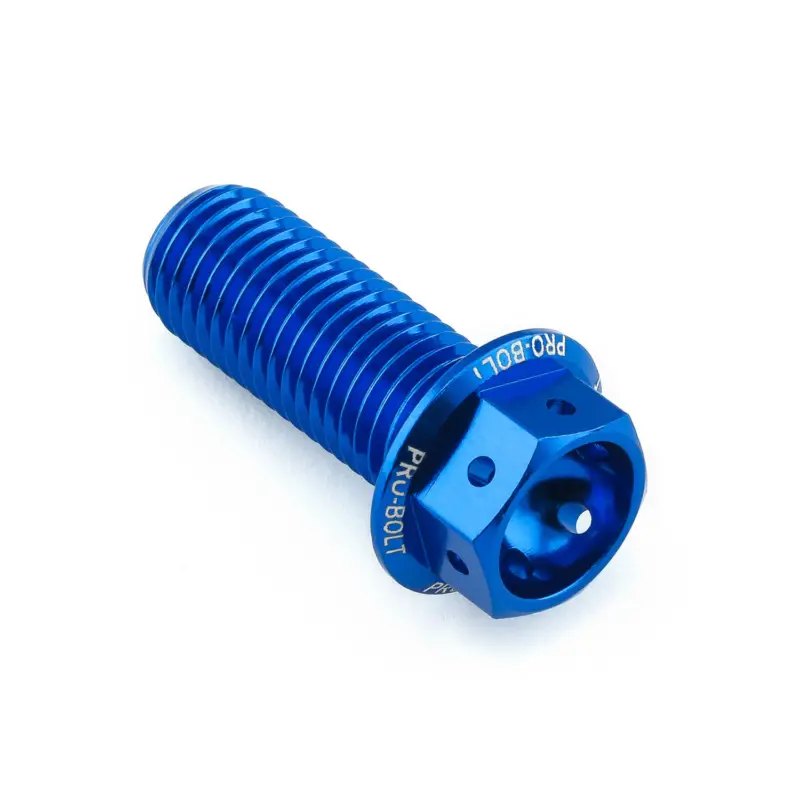 Pro-Bolt hliníkový šroub s šestihrannou hlavou 12 mm, závitem M10 x 1,25 mm a délkou závitu 25 mm, barva: modrá Cenová Bomba