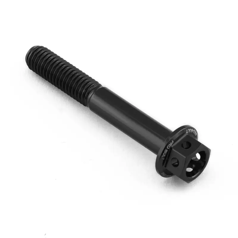 Pro-Bolt hliníkový šroub s šestihrannou hlavou 10 mm, závitem M5 x 0,80 mm a délkou závitu 35 mm, barva: černá Cenový Hit