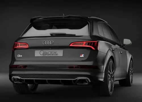 CARACTERE spoiler pod originální zadní nárazník s integrovanými koncovkami pro Audi Q5 (80A), pro vozy s automatickým otevíráním kufru Nakupujte Hned