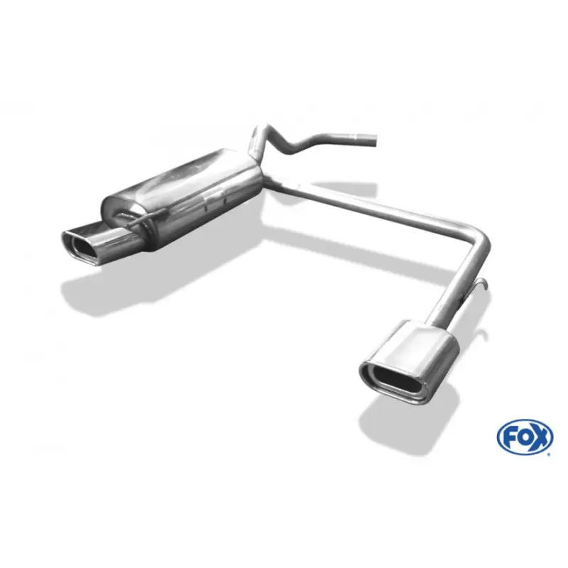 Fox Sportauspuff koncový tlumič výfuku s koncovkou 135x80 Typ 53 na obou stranách pro Volkswagen Polo 6N s motorem 1.0, 1.1, 1.3, 1.4, 1.4 TD, 1.6, 1.7 D, 1.9 D Bezpečná Platba