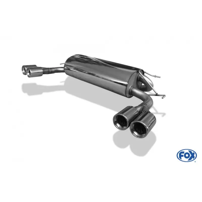 Aktuální Fox Sportauspuff koncový tlumič výfuku s koncovkou 2x80 Typ 13 na obou stranách pro Opel Antaras motorem 2.0 CDTI