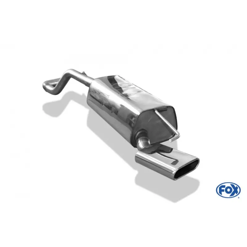 Expresní Doručení Fox Sportauspuff koncový tlumič výfuku s koncovkou 130x50 Typ 52 pro Škoda Roomster s motorem 1.2, 1.4, 1.6