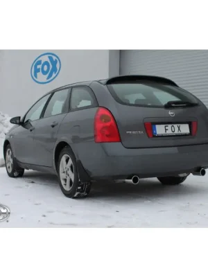 Finální Výprodej Fox Sportauspuff koncový tlumič výfuku s koncovkou 1x90 Typ 12 na obou stranách pro Nissan Primera P12 2002- s motorem 1.8, 2.0, Traveller
