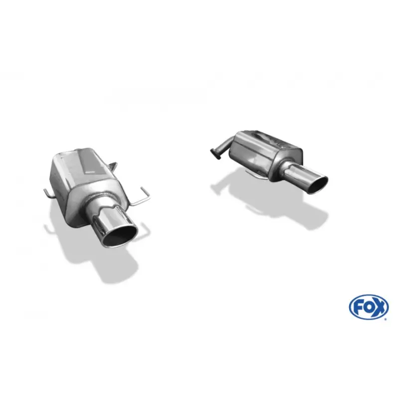 Akční Cena Fox Sportauspuff koncový tlumič výfuku s koncovkou 129x106 Typ 44 na obou stranách pro Subaru Legacy Outback BP 2003-2009 s motorem 2.0, 2.0 D, 2.5, 3.0, Kombi