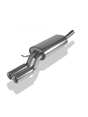 Fox Sportauspuff koncový tlumič výfuku s koncovkou 2x76 Typ 13 pro Audi A6 4B 1997-2005 s motorem 1.8, 1.8 T, 1.9 TDI, 2.0, 2.4, 2.5 TDI, 2.8, pro vozy bez výřezu v náraz. Horká Nabídka