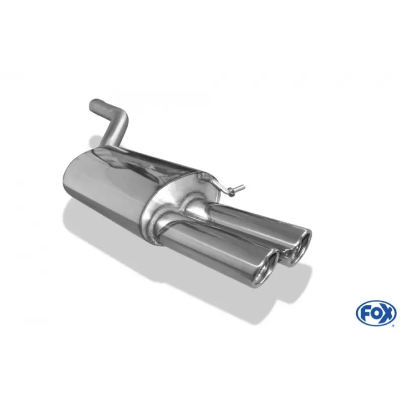 Autentický Fox Sportauspuff koncový tlumič výfuku s koncovkou 2x76 Typ 17 pro Volkswagen Jetta VI 2010- s motorem 1.2, 1.4, 1.6, 1.6 TDI, 2.0, 2.0 TDI