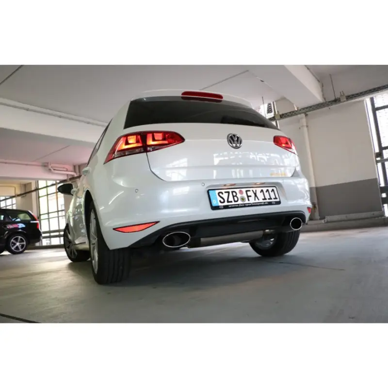 Super Cena Fox Sportauspuff koncový tlumič výfuku s koncovkou 160x90 Typ 38 na obou stranách pro Volkswagen Golf VII 2012- s motorem 1.2, 1.4, 1.6, 1.6 TDI, 2.0 TDI