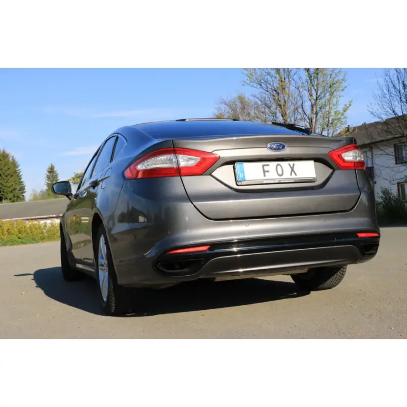 Zlevněný Fox Sportauspuff koncový tlumič výfuku s koncovkou vyvedeno do OEM koncovek pro Ford Mondeo V s motorem 2.0