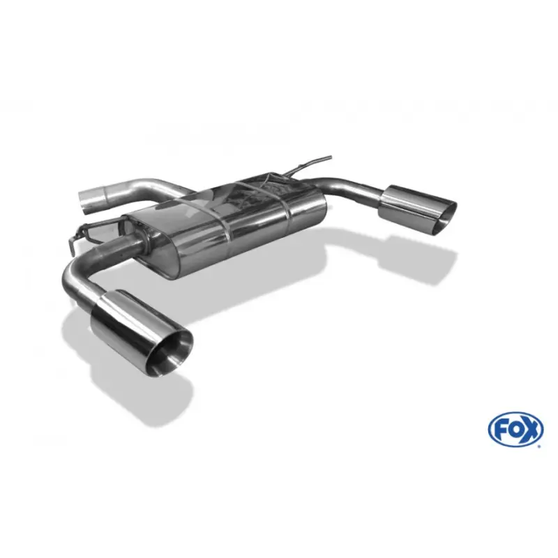 Sleva Fox Sportauspuff koncový tlumič výfuku s koncovkou 1x100 Typ 25 na obou stranách pro Volkswagen Beetle 16 2011- s motorem 1.2, s víceprv. ZN, R-Paket