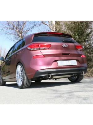 Autentický Fox Sportauspuff koncový tlumič výfuku s koncovkou 1x90 Typ 25 na obou stranách pro Hyundai I30 PDE 2017- s motorem 1.4