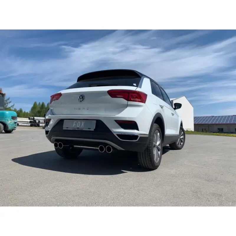 Vrácení Zdarma Fox Sportauspuff koncový tlumič výfuku s koncovkou 2x90 Typ 16 na obou stranách pro Volkswagen T-roc 2017- s motorem 1.0