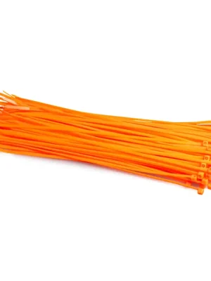 Must-Have Barevné stahovací pásky balení 100 ks, barva oranžová, rozměr 200 x 2,5 mm