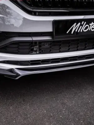 Přímo Od Výrobce Milotec přední spoiler pro Škoda Kodiaq RS/Sportline, černý lesklý
