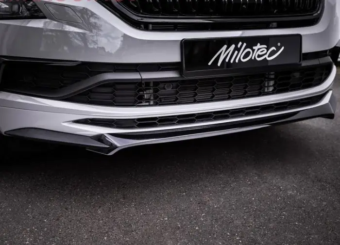 Přímo Od Výrobce Milotec přední spoiler pro Škoda Kodiaq RS/Sportline, černý lesklý