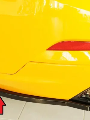 Akce Rieger spoiler pod zadní nárazník na levé straně pro Ford Focus 4 DEH 5-dvéř. (combi) r.v. 09/18-, plast ABS lakovaný do černé lesklé barvy