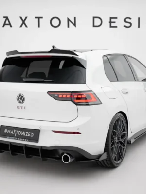 Vysoce Kvalitní Maxton Design "Racing durability" zadní difuzor ver.1 pro Volkswagen Golf GTI Mk8, plast ABS bez povrchové úpravy
