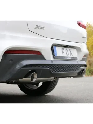 Fox Sportauspuff koncový tlumič výfuku s koncovkou 1x100 Typ 25 na obou stranách pro BMW X4 G02 2018- s motorem 2.0 Kup Teď