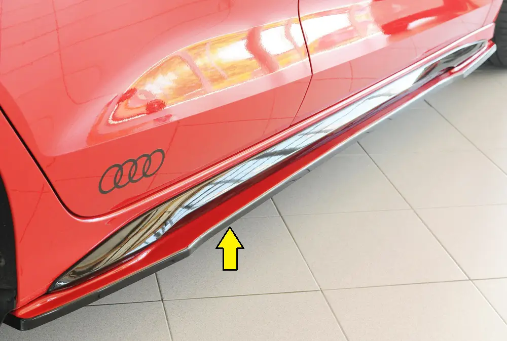 Finální Výprodej Rieger spoiler pod boční práh mont. strana pravá pro Audi A3 S3 GY 5-dvéř. (sedan), r.v. 07/20-, plast ABS bez povrchové úpravy