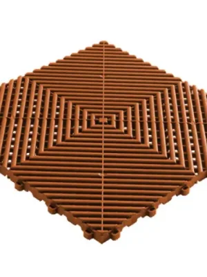 Swisstrax dlaždice modulární podlahy typu Ribtrax PRO, 40 x 40 cm, barva Terra Cotta hnědá Tovární Cena