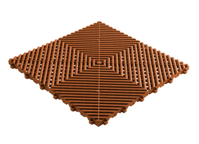 Swisstrax dlaždice modulární podlahy typu Ribtrax PRO, 40 x 40 cm, barva Terra Cotta hnědá Tovární Cena