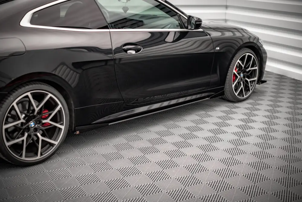 Maxton Design "Street Pro" difuzory pod boční prahy s křidélky pro BMW řada 4 G22/M-Pack, plast ABS bez povrchové úpravy Omezená Nabídka