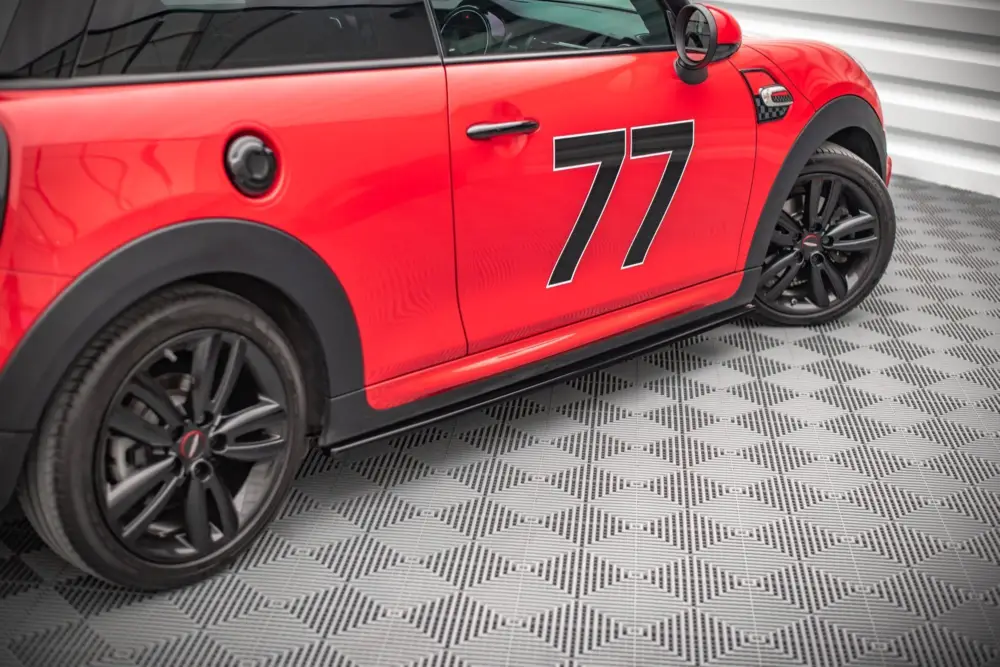 Maxton Design difuzory pod boční prahy pro Mini Cooper F56 JCW, černý lesklý plast ABS Bezpečná Platba