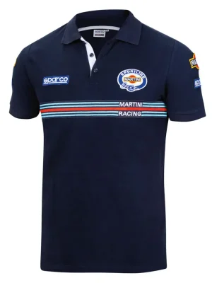 Bezpečná Platba Sparco polokošile s pruhem Martini Racing, barva tmavě modrá, velikost XXXL