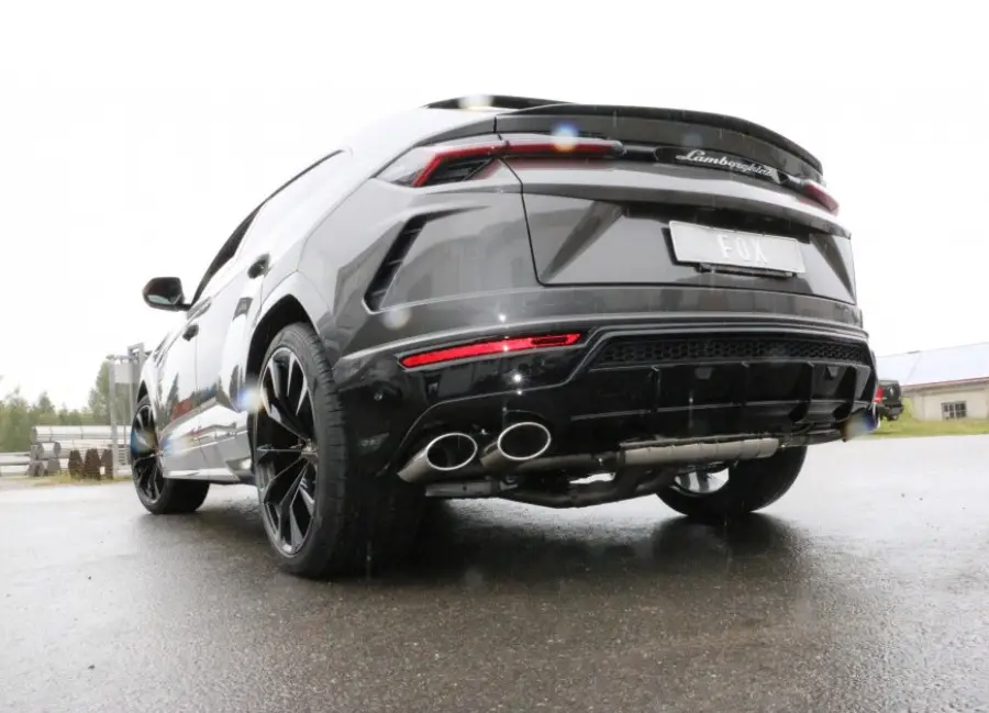 Fox Sportauspuff koncový tlumič výfuku s klapkami s koncovkou 2x115x85 Typ 38 na obou stranách pro Lamborghini Urus 2021- s motorem 4.0 Tovární Cena
