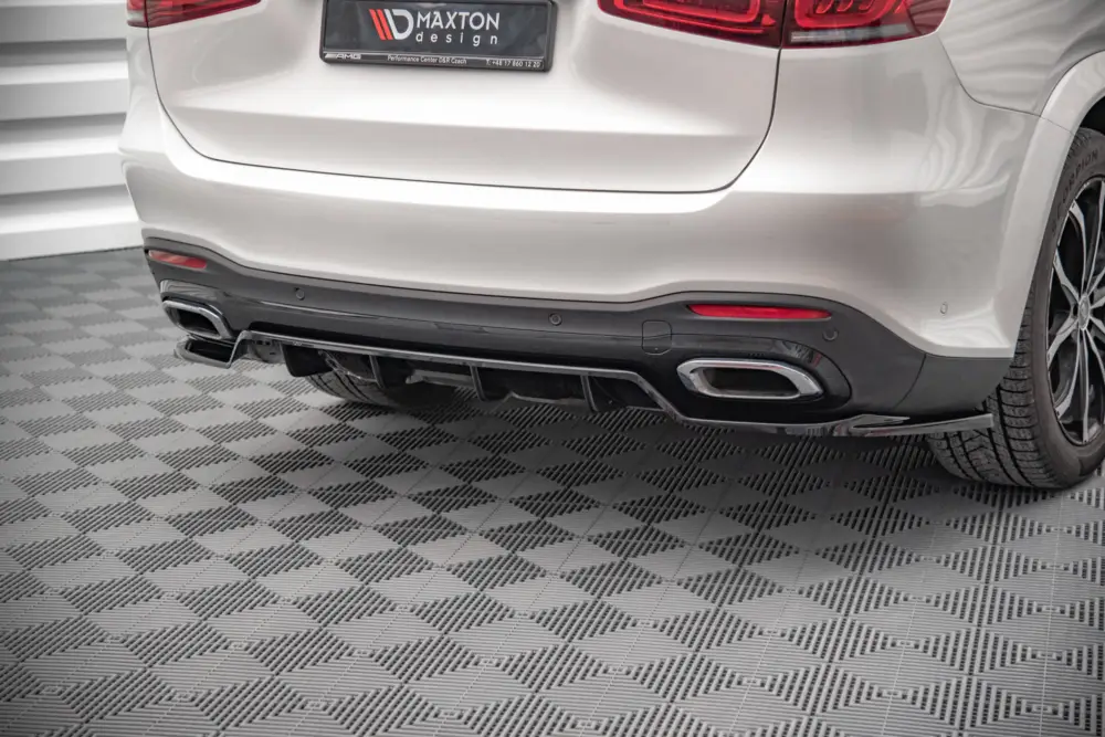 Maxton Design středový spoiler pod zadní nárazník s žebrováním pro Mercedes GLS X167 /AMG- Line, černý lesklý plast ABS Horká Nabídka