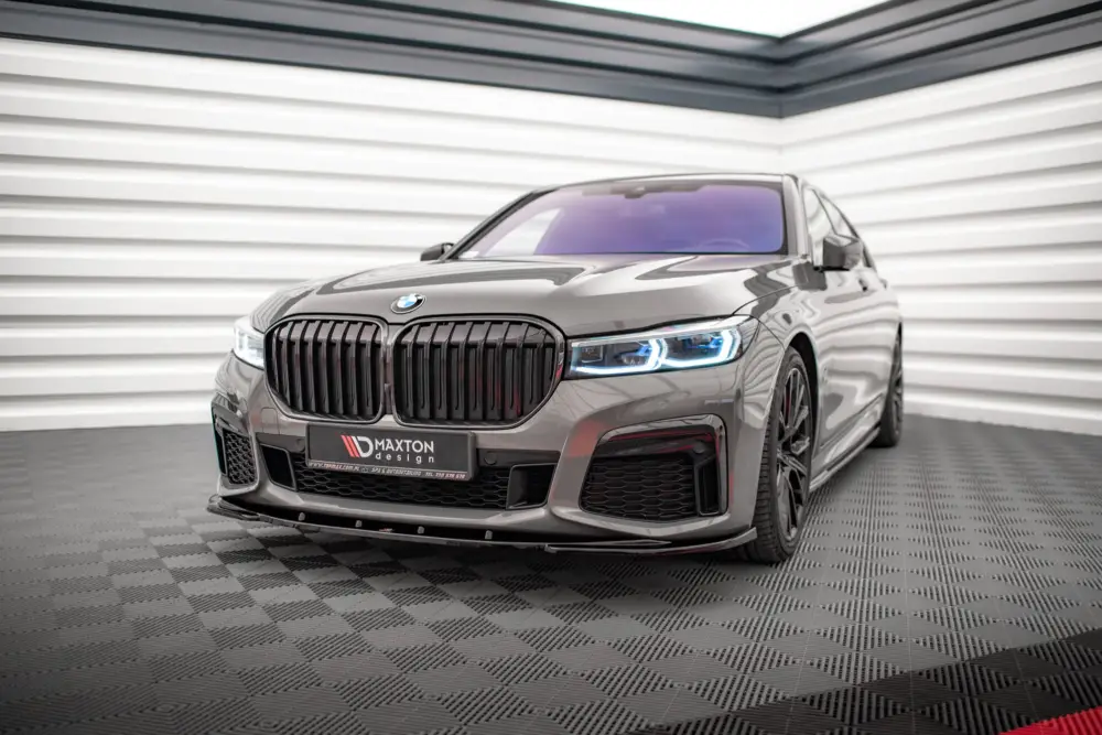 Novinka Maxton Design spoiler pod přední nárazník pro BMW řada 7 G11 Facelift M-Pack, černý lesklý plast ABS