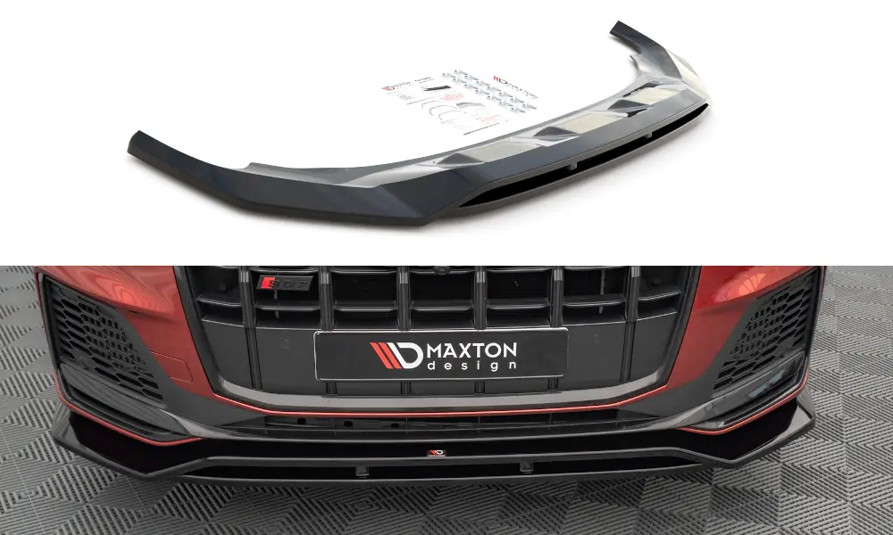 Maxton Design spoiler pod přední nárazník pro Audi SQ7 Mk2 Facelift, černý lesklý plast ABS Výhodná Nabídka