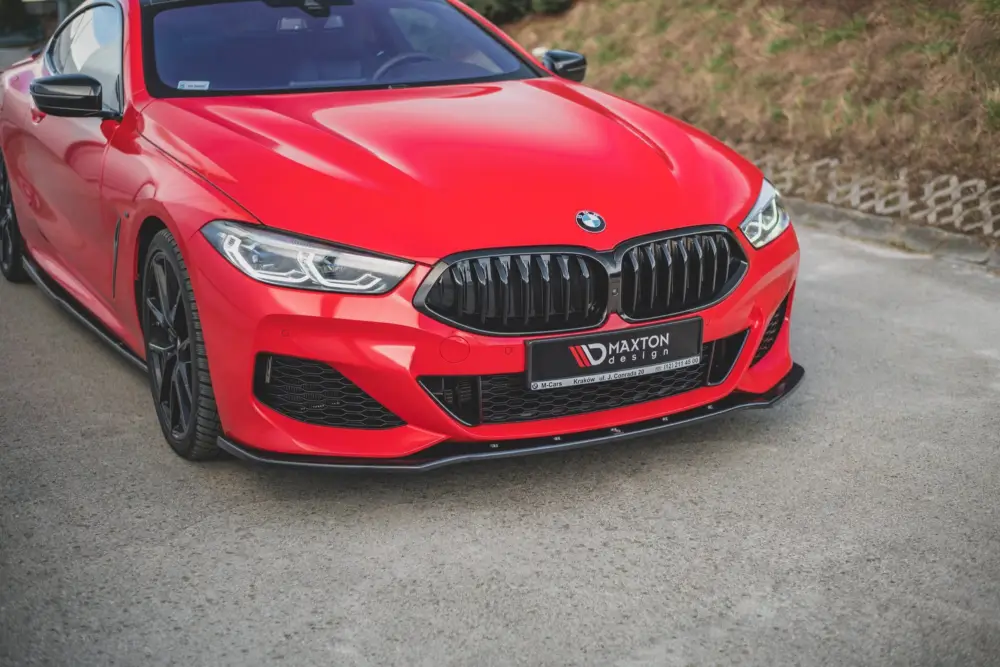 Finální Výprodej Maxton Design spoiler pod přední nárazník ver.1 pro BMW řada 8 Gran Coupe/G16, černý lesklý plast ABS