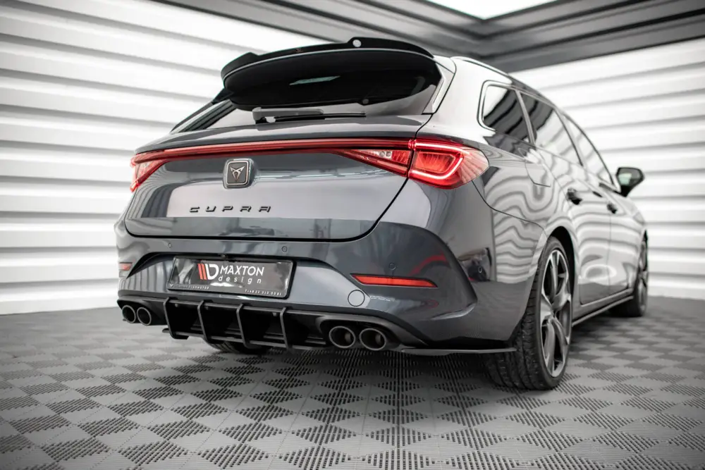 Horká Nabídka Maxton Design "Street Pro" difuzor zadního nárazníku pro Cupra Leon ST Mk1, plast ABS bez povrchové úpravy, s červenou linkou