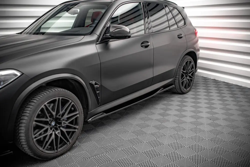 Víkendová Akce Maxton Design difuzory pod boční prahy pro BMW X5 M F95, F95 Facelift, černý lesklý plast ABS