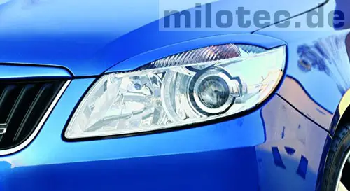 Nejprodávanější Kryty světlometů Milotec (mračítka) - ABS černý, Škoda Roomster Facelift