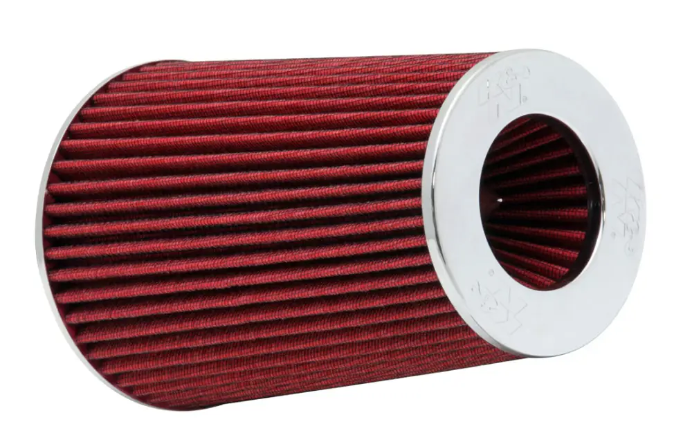 Sleva K&N univerzální kulatý zkosený filtr se vstupem 102 mm a výškou 225 mm, kovový vrchlík