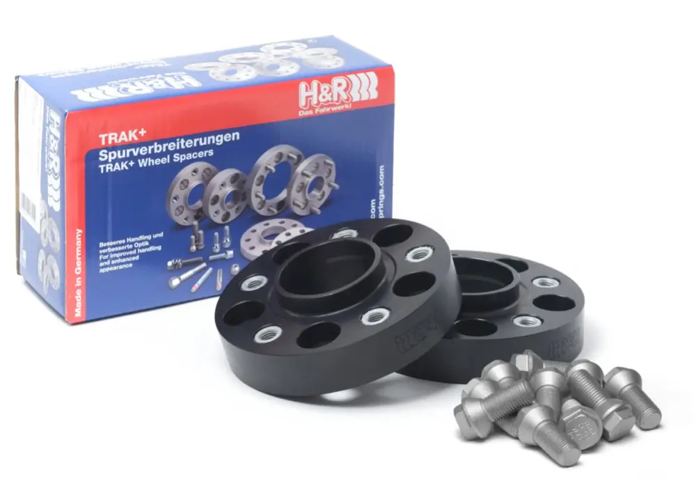 Akce H&R 2 kusy rozšiřovacích podložek typ DRA100 o šířce 50 mm pro BMW řada 1 E82 1C, barva černá