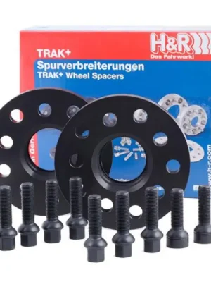 Akční Cena H&R 2 kusy rozšiřovacích podložek typ DR-ABE20 o šířce 10 mm včetně spojovacího materiálu pro BMW řada 3 E90 390X, barva černá