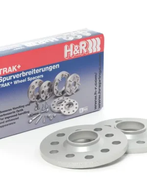 Akce H&R 2 kusy rozšiřovacích podložek typ DR24 o šířce 12 mm pro Volvo V70 L, barva stříbrná, s délkou náběhového kroužku max. 12 mm