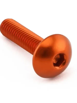 Finální Výprodej Pro-Bolt hliníkový inbusový šroub s vypouklou hlavou o průměru 12mm se závitem M5 x 0.80mm a délkou závitu 20mm, barva: oranžová