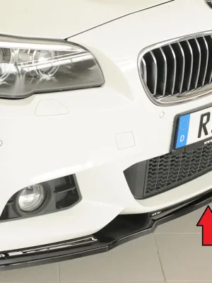Jen Po Omezenou Doba Rieger lipa pod přední nárazník pro BMW řada 5 F11 touring, 09/10-06/13, plast ABS lakovaný do černé lesklé barvy