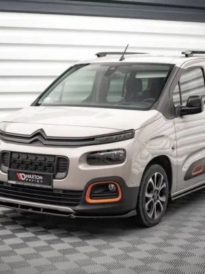 Akce Maxton Design spoiler pod přední nárazník pro Citroen Berlingo Mk3, černý lesklý plast ABS