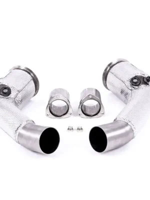 Super Cena Milltek Sport Downpipes s náhradami katalyzátorů pro Audi S8 D5 4.0 TFSI V8 Sedan (bez OPF/GPF US/ROW) 2020-2024, pro OE Cat Back systém