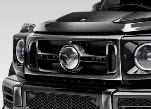 Vorsteiner Aero přední mřížka se samostatným středovým V dílem pro Mercedes Benz G550, r.v. 2018-, lesklý karbon Nakupujte Hned