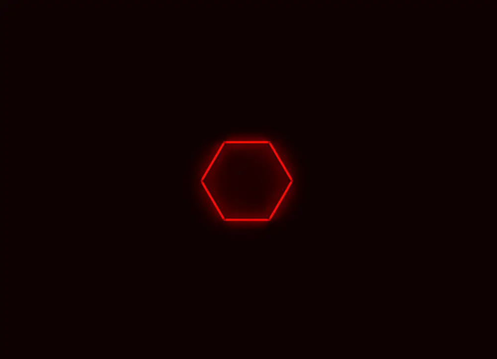 Kompletní LED hexagonové svítidlo červené, rozměr 1 element 97 x 84 cm Dokud Zásoby Vydrží